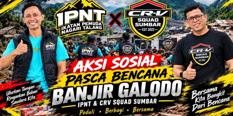 Kolaborasi IPNT & CRV Squad Sumbar Bersihkan Lumpur Rumah Warga Terdampak Galodo