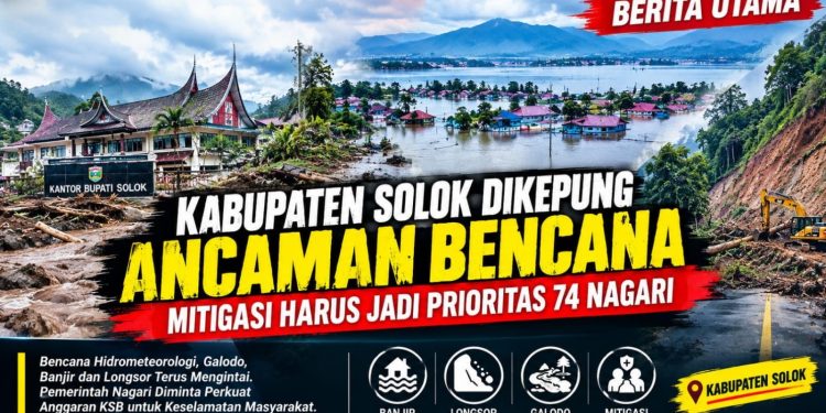Kabupaten Solok Dikepung Ancaman Bencana, Mitigasi Harus Jadi Prioritas 74 Nagari