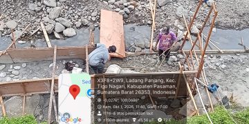 Pembangunan Tanggul Batang Fatimah Diduga Tidak Sesuai Spek