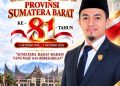Ketua DPRD Pasaman Sampaikan Selamat HUT Sumatera Barat ke-81: Madani, Maju, dan Berkeadilan
