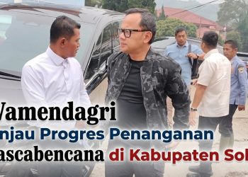 Wamendagri Tinjau Progres Penanganan Pasca bencana di Kabupaten Solok